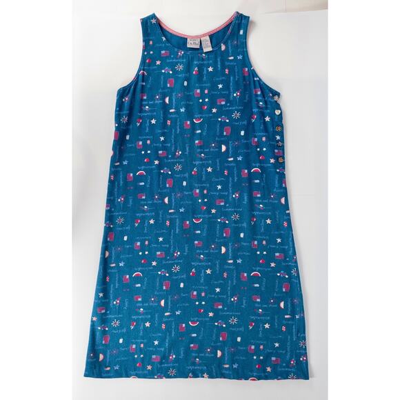 Vtg Americana Denim Dress SMALL 6-8 Jean Jumper American Flag Patriotic July 4th - Picture 12 of 13